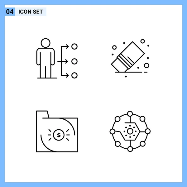 Conjunto Iconos Creativos Universales Simplemente Vector Ilustraciones Para Aplicaciones Web — Vector de stock