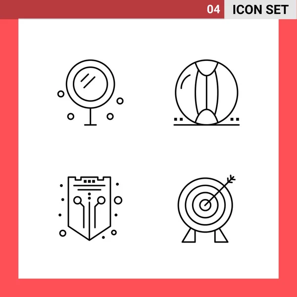 Conjunto Iconos Creativos Universales Simplemente Vector Ilustraciones Para Aplicaciones Web — Vector de stock