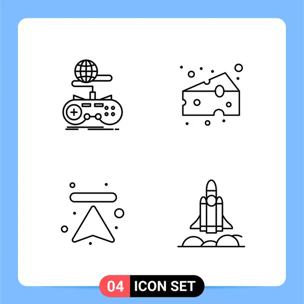 Conjunto Iconos Creativos Universales Simplemente Vector Ilustraciones Para Aplicaciones Web — Vector de stock