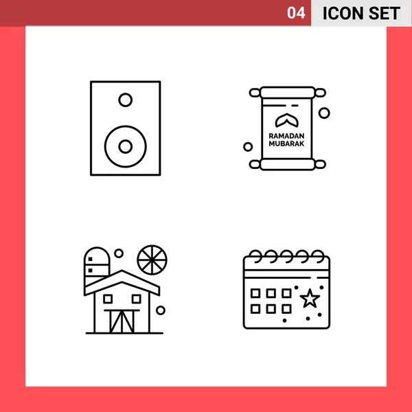 Conjunto Iconos Creativos Universales Simplemente Vector Ilustraciones Para Aplicaciones Web — Vector de stock