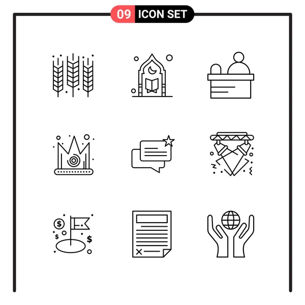 Conjunto Iconos Creativos Universales Simplemente Vector Ilustraciones Para Aplicaciones Web — Vector de stock