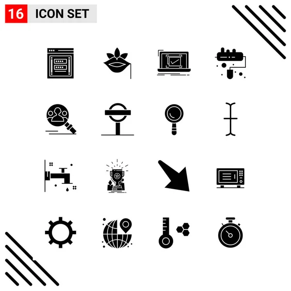 Conjunto Iconos Creativos Universales Simplemente Vector Ilustraciones Para Aplicaciones Web — Vector de stock