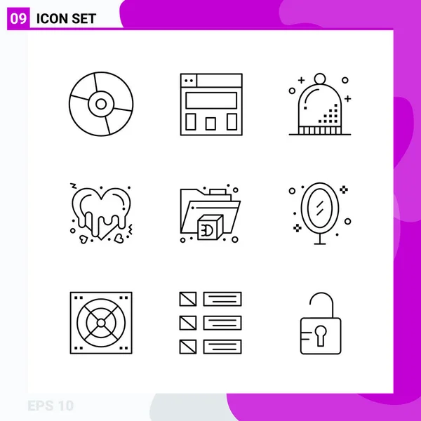 Set of 25 Universal Business Icons Vector — Stockový vektor