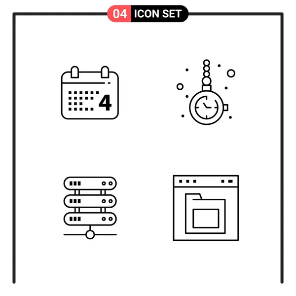 Conjunto Iconos Creativos Universales Simplemente Vector Ilustraciones Para Aplicaciones Web — Archivo Imágenes Vectoriales