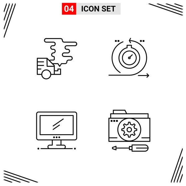 Conjunto Iconos Creativos Universales Simplemente Vector Ilustraciones Para Aplicaciones Web — Vector de stock