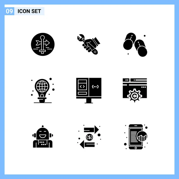 Conjunto Iconos Creativos Universales Simplemente Vector Ilustraciones Para Aplicaciones Web — Vector de stock