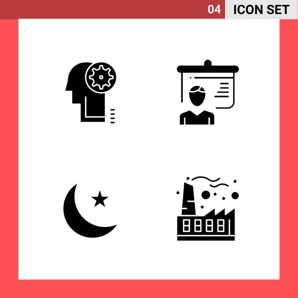 Conjunto Iconos Creativos Universales Simplemente Vector Ilustraciones Para Aplicaciones Web — Archivo Imágenes Vectoriales