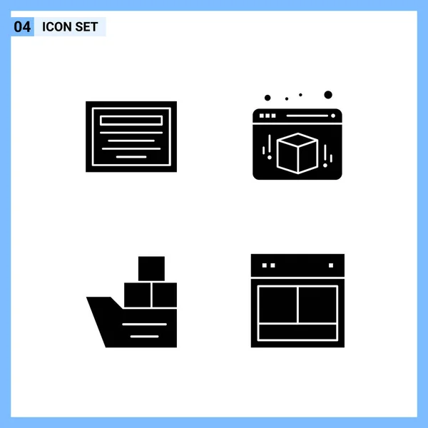 Conjunto Iconos Creativos Universales Simplemente Vector Ilustraciones Para Aplicaciones Web — Vector de stock