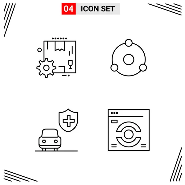 Conjunto Iconos Creativos Universales Simplemente Vector Ilustraciones Para Aplicaciones Web — Archivo Imágenes Vectoriales