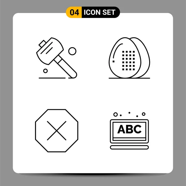 Set Universal Creative Icons Simply Vector Illustrations Web Mobile Apps — Stock Vector