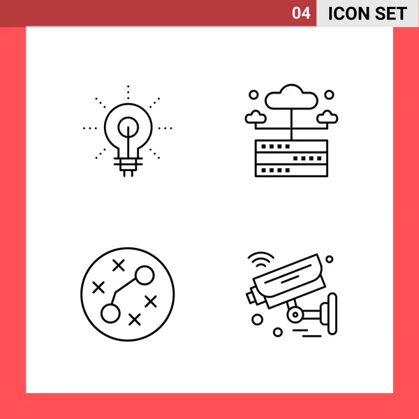 Conjunto Iconos Creativos Universales Simplemente Vector Ilustraciones Para Aplicaciones Web — Vector de stock