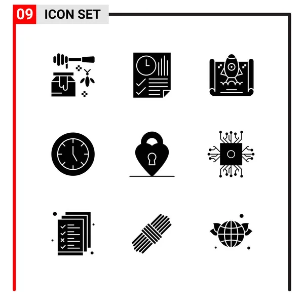 Set Universal Creative Icons Vector Illustration — Stock Vector