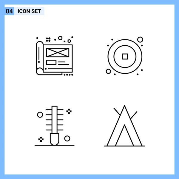 Conjunto de 16 iconos universales Vector de negocios — Vector de stock