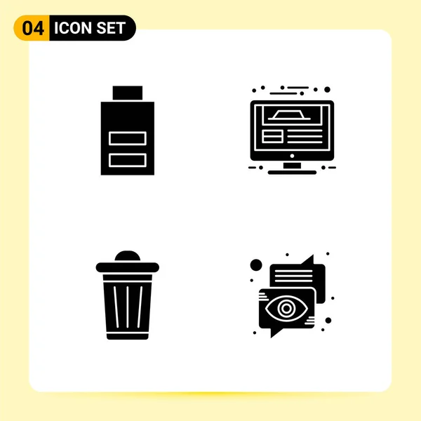 Conjunto Iconos Creativos Universales Simplemente Vector Ilustraciones Para Aplicaciones Web — Vector de stock