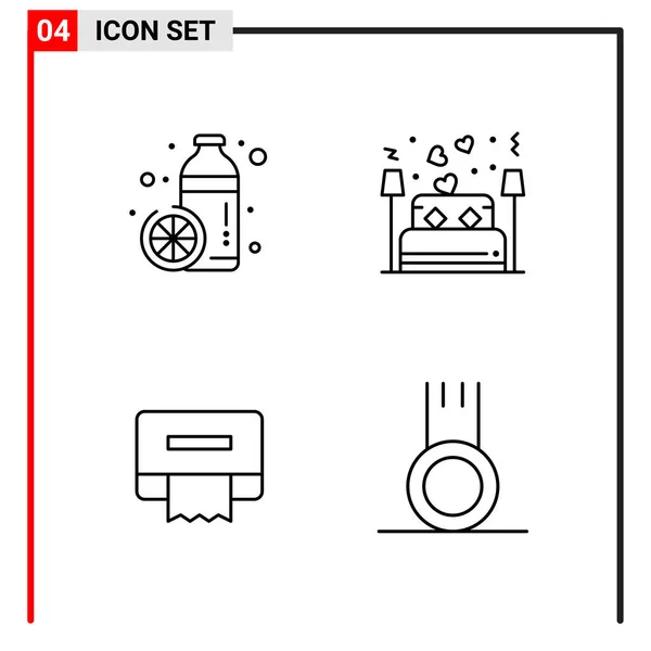 Set Icone Creative Universali Semplicemente Illustrazioni Vettoriali Applicazioni Progetti Web — Vettoriale Stock