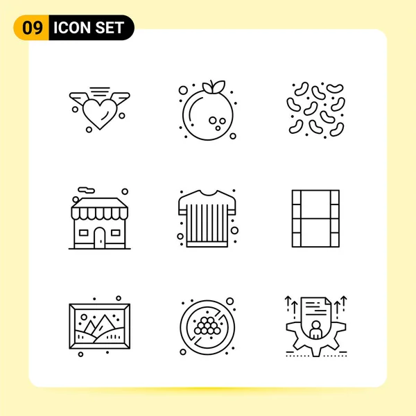 Conjunto Iconos Creativos Universales Simplemente Vector Ilustraciones Para Aplicaciones Web — Vector de stock