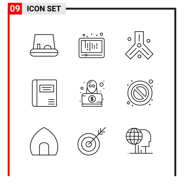 Conjunto Iconos Creativos Universales Simplemente Vector Ilustraciones Para Aplicaciones Web — Vector de stock