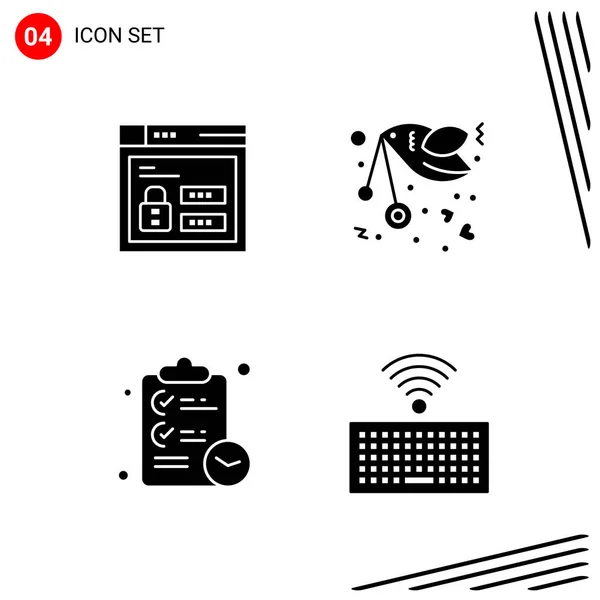 Set Universal Creative Icons Simply Vector Illustrations Web Mobile Apps — Stock Vector