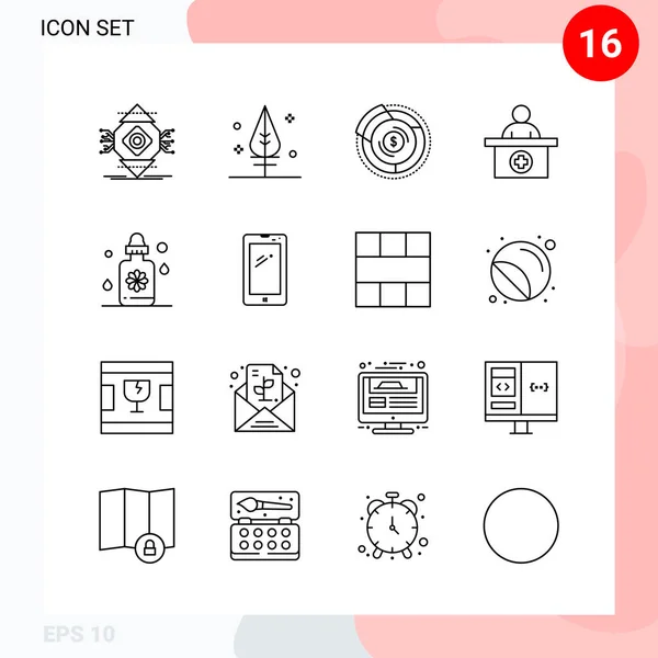 Conjunto Iconos Creativos Universales Simplemente Vector Ilustraciones Para Aplicaciones Web — Archivo Imágenes Vectoriales