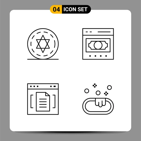 Conjunto Iconos Creativos Universales Simplemente Vector Ilustraciones Para Aplicaciones Web — Archivo Imágenes Vectoriales