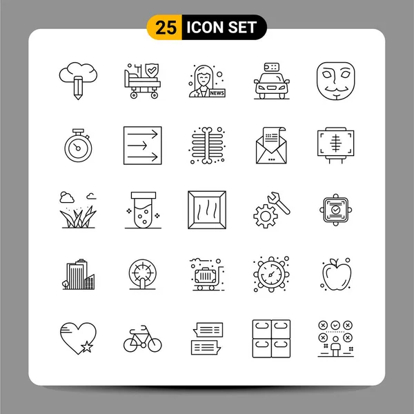 Set Universal Creative Icons Simply Vector Illustrations Web Mobile Apps — Stock Vector