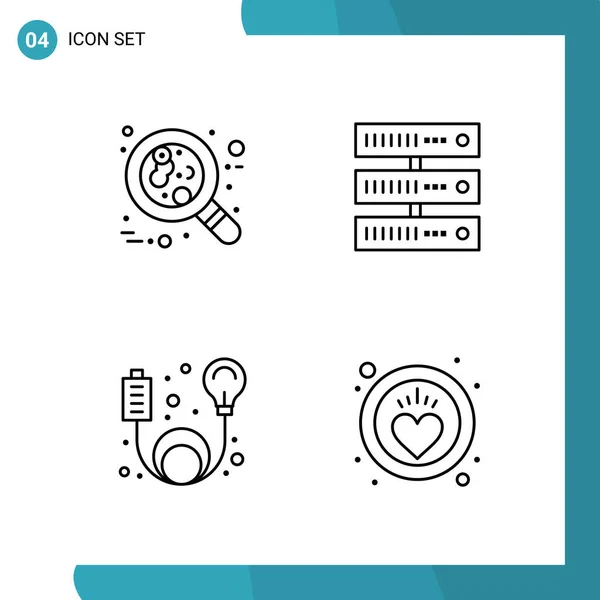 Vector Illustration Seo Line Icons — Stock Vector