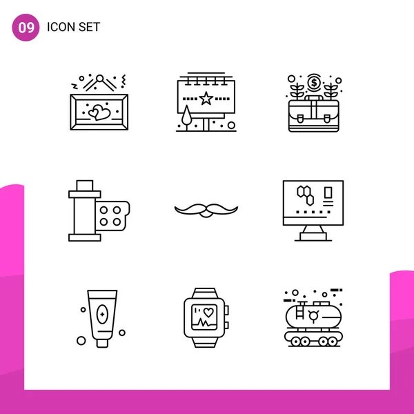 Set Universal Creative Icons Simply Vector Illustrations Web Mobile Apps — Stock Vector