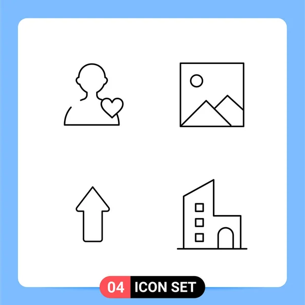 Conjunto Iconos Creativos Universales Simplemente Vector Ilustraciones Para Aplicaciones Web — Vector de stock