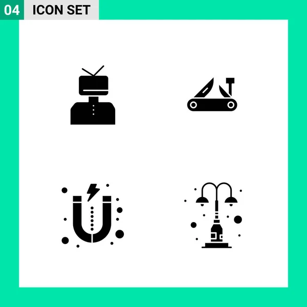 Conjunto Iconos Creativos Universales Simplemente Vector Ilustraciones Para Aplicaciones Web — Archivo Imágenes Vectoriales