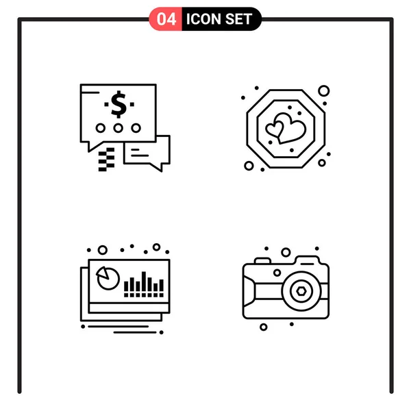 Set Dari Ikon Kreatif Universal Cukup Ilustrasi Vektor Untuk Aplikasi - Stok Vektor