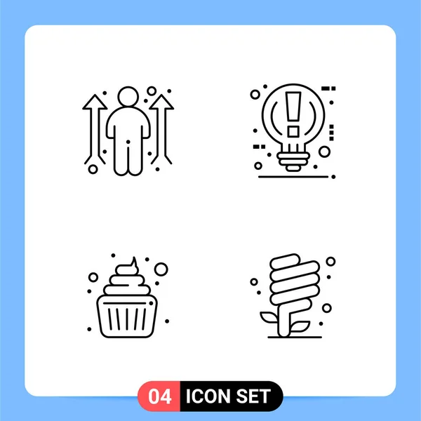 Conjunto Iconos Creativos Universales Simplemente Vector Ilustraciones Para Aplicaciones Web — Vector de stock