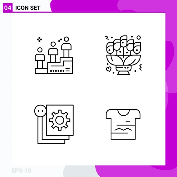 Conjunto Iconos Creativos Universales Simplemente Vector Ilustraciones Para Aplicaciones Web — Vector de stock