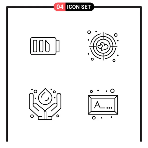 Set Universeller Kreativer Symbole Einfach Vektorillustrationen Für Web Und Mobile — Stockvektor