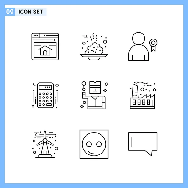 Set Universal Creative Icons Simply Vector Illustrations Web Mobile Apps — Stock Vector