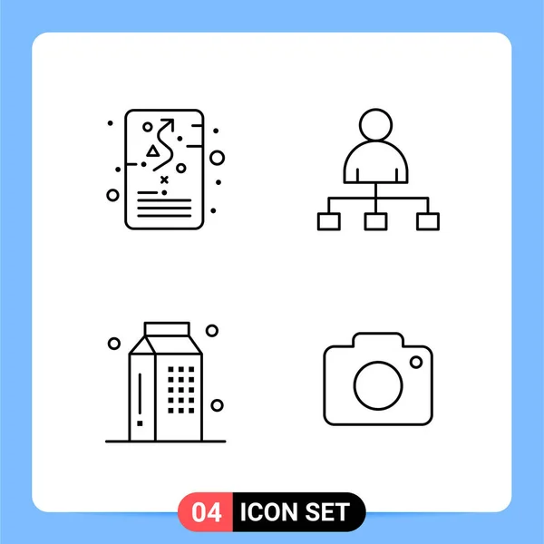 Iconos Creativos Conjunto Diseño Sobre Fondo Blanco — Vector de stock