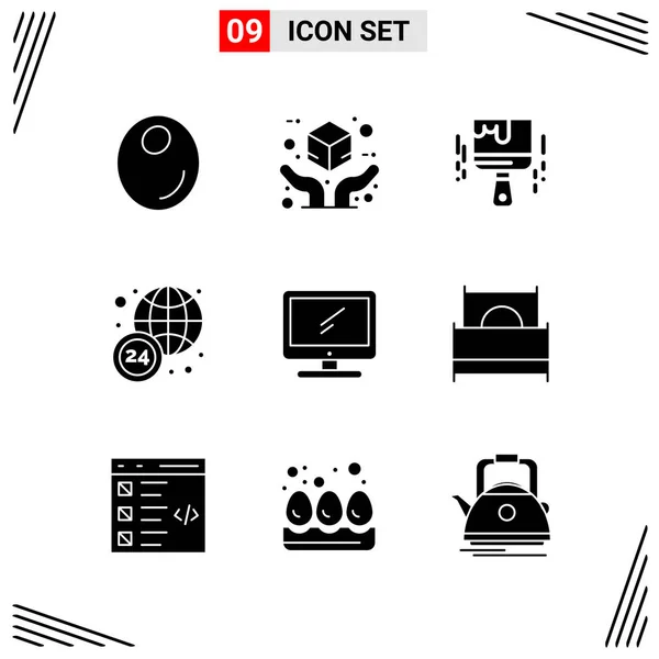 Conjunto Iconos Creativos Universales Simplemente Vector Ilustraciones Para Aplicaciones Web — Vector de stock