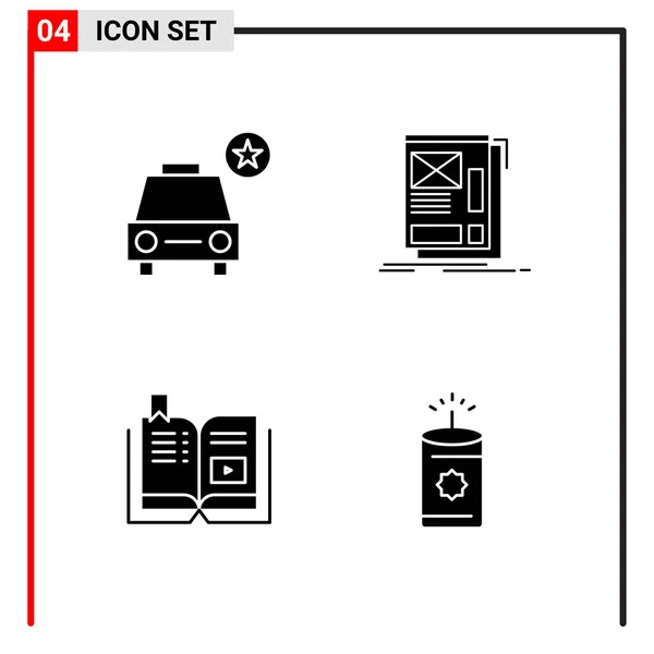 Set Universeller Kreativer Symbole Einfach Vektorillustrationen Für Web Und Mobile — Stockvektor