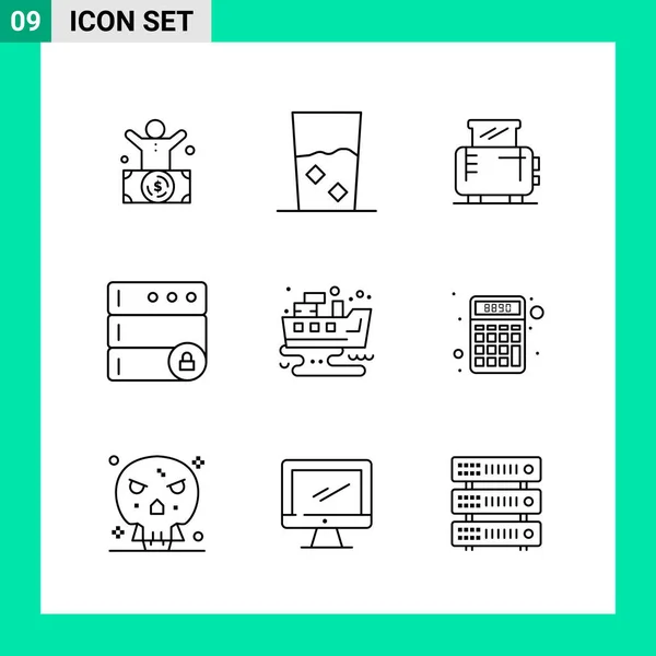 Conjunto Iconos Creativos Universales Simplemente Vector Ilustraciones Para Aplicaciones Web — Vector de stock