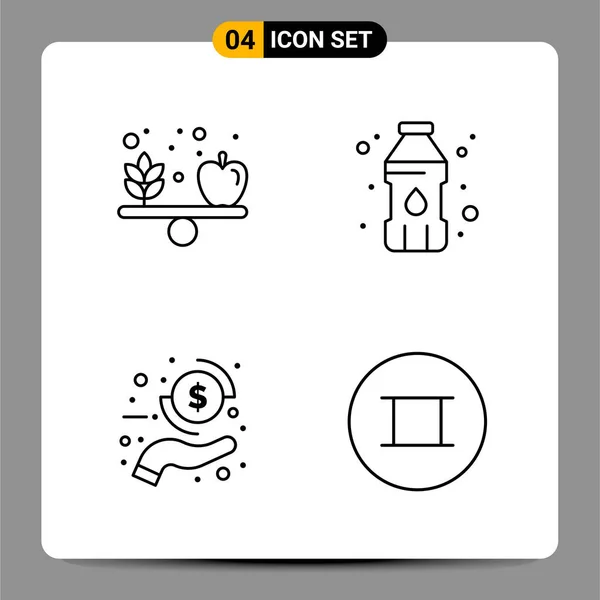 Set Universal Creative Icons Simply Vector Illustrations Web Mobile Apps — Stock Vector