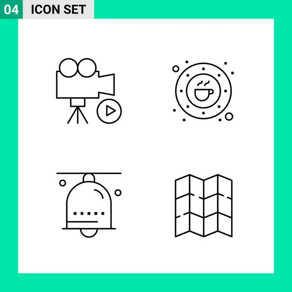 Conjunto Iconos Creativos Universales Simplemente Vector Ilustraciones Para Aplicaciones Web — Vector de stock