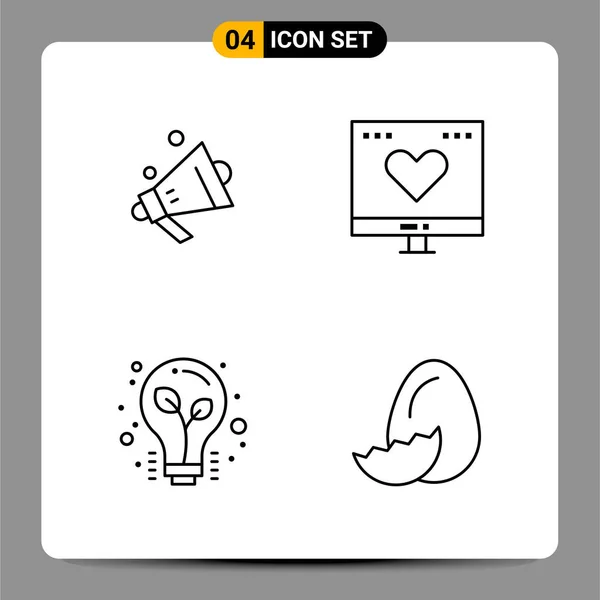 Conjunto Iconos Creativos Universales Simplemente Vector Ilustraciones Para Aplicaciones Web — Vector de stock