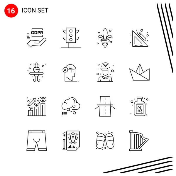 Conjunto Iconos Creativos Universales Simplemente Vector Ilustraciones Para Aplicaciones Web — Vector de stock