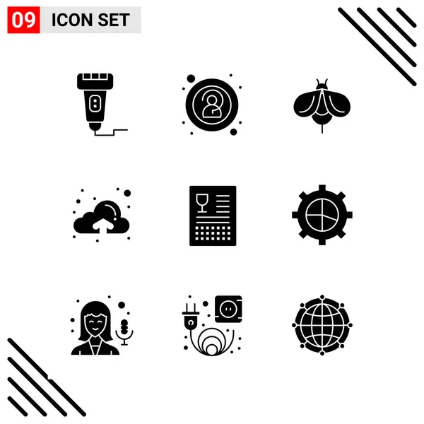 Conjunto Iconos Creativos Universales Simplemente Vector Ilustraciones Para Aplicaciones Web — Archivo Imágenes Vectoriales