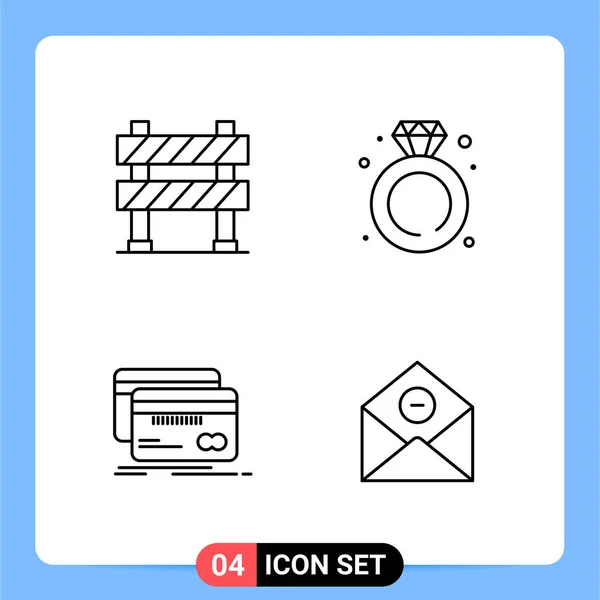 Conjunto Iconos Creativos Universales Simplemente Vector Ilustraciones Para Aplicaciones Web — Archivo Imágenes Vectoriales