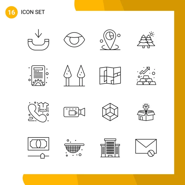 Conjunto Iconos Creativos Universales Simplemente Vector Ilustraciones Para Aplicaciones Web — Vector de stock