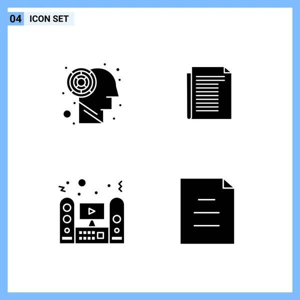 Conjunto Iconos Creativos Universales Simplemente Vector Ilustraciones Para Aplicaciones Web — Vector de stock