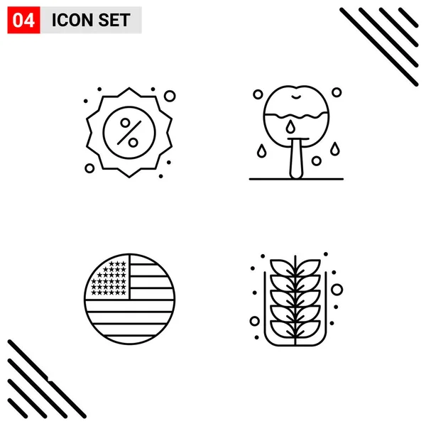 Conjunto Iconos Creativos Universales Simplemente Vector Ilustraciones Para Aplicaciones Web — Vector de stock