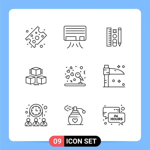 Conjunto Iconos Creativos Universales Simplemente Vector Ilustraciones Para Aplicaciones Web — Archivo Imágenes Vectoriales