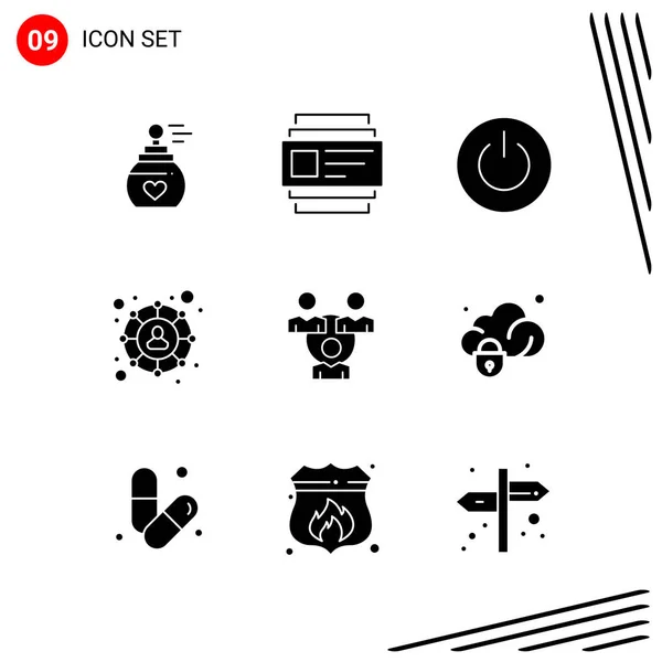 Conjunto Iconos Creativos Universales Simplemente Vector Ilustraciones Para Aplicaciones Web — Vector de stock