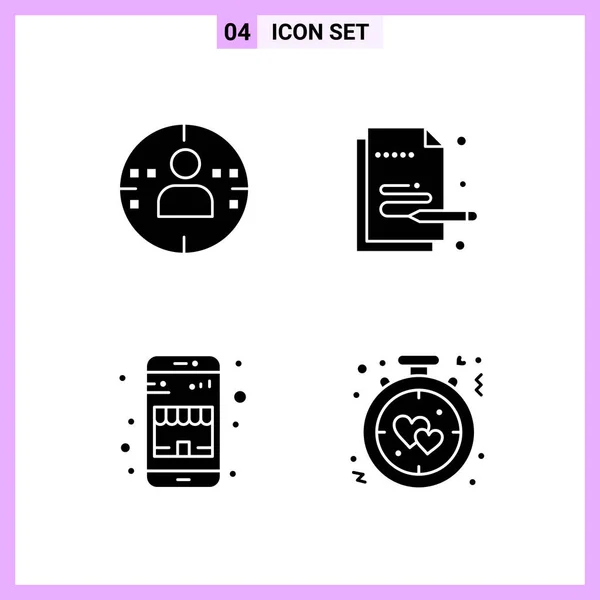 Conjunto Iconos Creativos Universales Simplemente Vector Ilustraciones Para Aplicaciones Web — Vector de stock